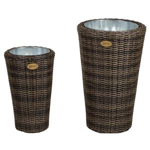 Напольное кашпо из искусственного ротанга 299104 (Комплект)